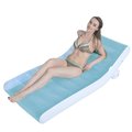 Pool Central 66.5 in. Blue & White Inflatable Pool Lounger Float 34808553